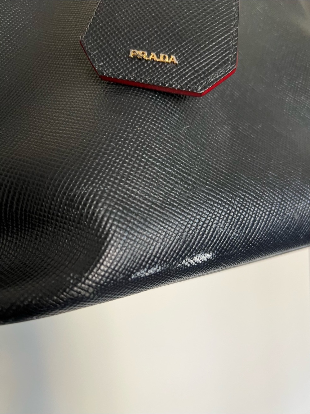 Prada Black Saffiano Tote with Gold Hardware - Picture 5 of 7